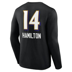 Baltimore Ravens Kyle Hamilton Team Wordmark Player Name & Number Long Sleeve T-Shirt | NFL US
