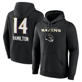 Baltimore Ravens Kyle Hamilton Team Wordmark Player Name & Number Pullover Hoodie | NFL Near me
