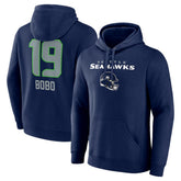 Seattle Seahawks Jake Bobo Team Wordmark Player Name & Number Pullover Hoodie | NFL Near me