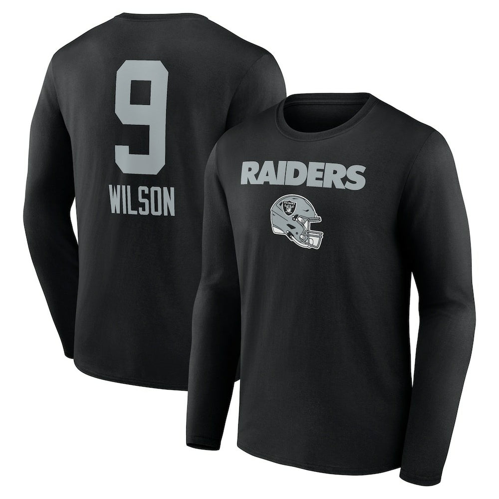 Las Vegas Raiders Tyree Wilson Team Wordmark Player Name & Number Long Sleeve T-Shirt | NFL On sale