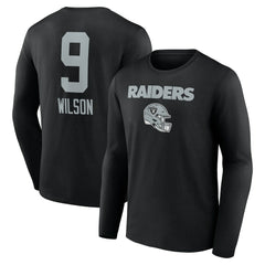 Las Vegas Raiders Tyree Wilson Team Wordmark Player Name & Number Long Sleeve T-Shirt | NFL On sale