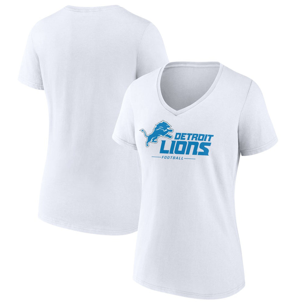 Detroit Lions Women's Lock Up V-Neck T-Shirt | NFL Discount