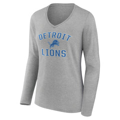 Detroit Lions Women's Victory Arch V-Neck Long Sleeve T-Shirt | NFL Sale