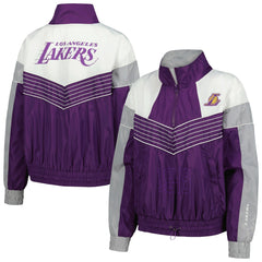 Purple Los Angeles Lakers The Wild Collective Women's Courtside Half-Zip Track Jacket | NBA