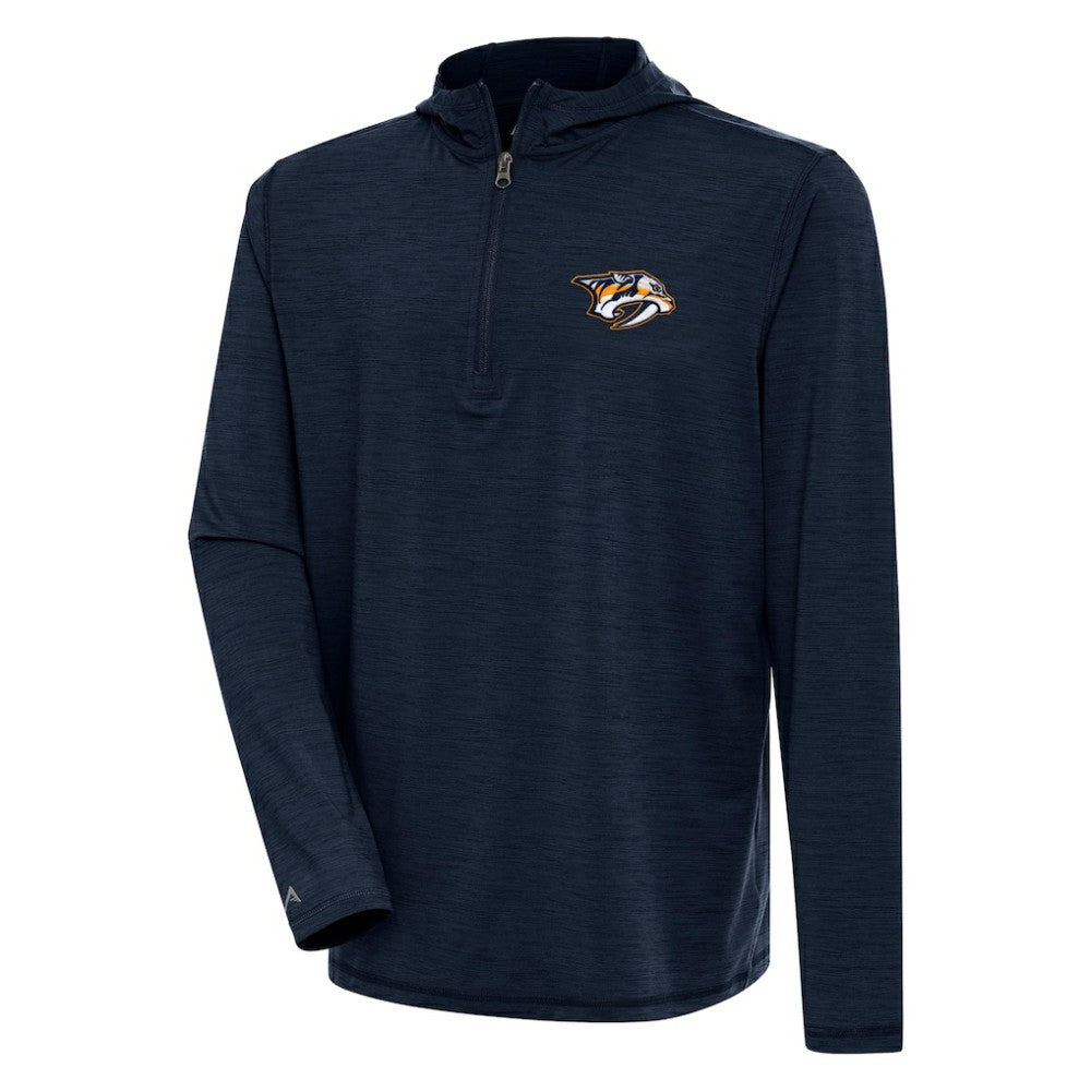 Nashville Predators Antigua Tidy Quarter-Zip Pullover Hoodie - NHL Hoodies