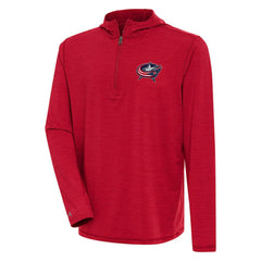 Columbus Blue Jackets Antigua Tidy Quarter-Zip Pullover Hoodie - NHL Hoodies
