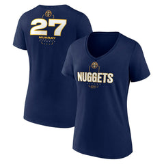 Navy Jamal Murray Denver Nuggets Women's Behind The Back Name & Number V-Neck T-Shirt sale | NBA