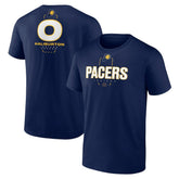 Navy Tyrese Haliburton Indiana Pacers Behind The Back Name & Number T-Shirt | NBA