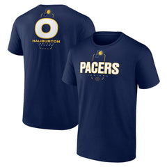 Navy Tyrese Haliburton Indiana Pacers Behind The Back Name & Number T-Shirt | NBA