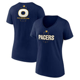 Navy Tyrese Haliburton Indiana Pacers Women's Behind The Back Name & Number V-Neck T-Shirt | NBA