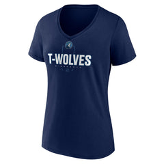 Navy Anthony Edwards Minnesota Timberwolves Women's Behind The Back Name & Number V-Neck T-Shirt | NBA