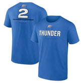 Blue Shai Gilgeous-Alexander Oklahoma City Thunder Behind The Back Name & Number T-Shirt | NBA