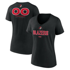 Black Scoot Henderson Portland Trail Blazers Women's Behind The Back Name & Number V-Neck T-Shirt | NBA