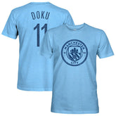 Jeremy Doku Manchester City 1863FC Player Name & Number Twisted Tri-Blend Slub T-Shirt