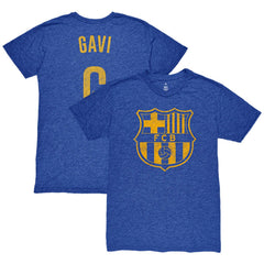 Gavi Barcelona 1863FC Player Name & Number Twisted Tri-Blend Slub T-Shirt