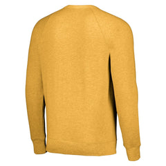 Gold Golden State Warriors Homage Unisex Holiday Tri-Blend Raglan Pullover Sweatshirt sale | NBA