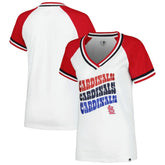 St. Louis Cardinals New Era Women's Jersey Double Binding Raglan V-Neck T-Shirt - MLB Jerseys