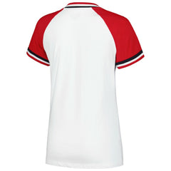 St. Louis Cardinals New Era Women's Jersey Double Binding Raglan V-Neck T-Shirt - MLB Jerseys