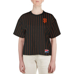 San Francisco Giants New Era Women's Boxy Pinstripe T-Shirt - MLB T-shirts