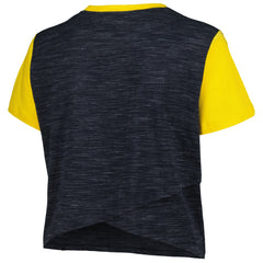 Milwaukee Brewers New Era Women's Plus Size Crossover Back Cropped T-Shirt - MLB T-shirts