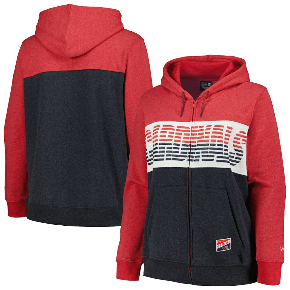 St. Louis Cardinals New Era Women's Plus Size Color Block Full-Zip Hoodie - MLB Hoodies