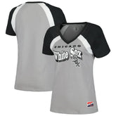Chicago White Sox New Era Women's Heathered Raglan V-Neck T-Shirt - MLB T-shirts