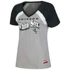 Chicago White Sox New Era Women's Heathered Raglan V-Neck T-Shirt - MLB T-shirts