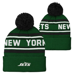 New York Jets Youth Jacquard Cuffed Knit Hat with Pom | NFL On sale