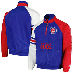 Chicago Cubs Starter Elite Raglan Half-Zip Jacket - MLB Jackets