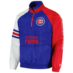 Chicago Cubs Starter Elite Raglan Half-Zip Jacket - MLB Jackets