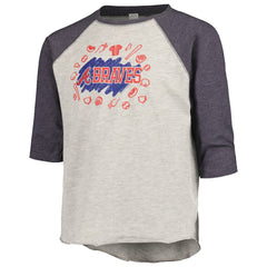 Atlanta Braves Soft as a Grape Youth Raglan 3/4 Sleeve T-Shirt - MLB T-shirts