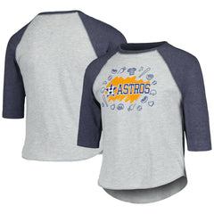 Houston Astros Soft as a Grape Youth Raglan 3/4 Sleeve T-Shirt - MLB T-shirts