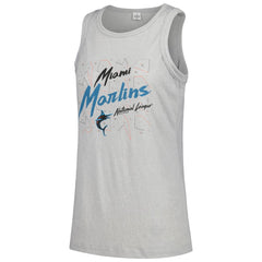 Miami Marlins Soft as a Grape Women's Gauze High Neck Tank Top - MLB Tanks