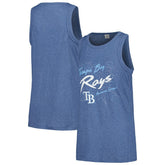 Tampa Bay Rays Soft as a Grape Women's Gauze High Neck Tank Top - MLB Tanks