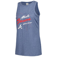 Atlanta Braves Soft as a Grape Women's Gauze High Neck Tank Top - MLB Tanks