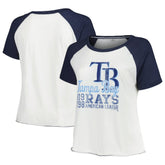 Tampa Bay Rays Soft as a Grape Women's Plus Size Baseball Raglan T-Shirt - MLB T-shirts
