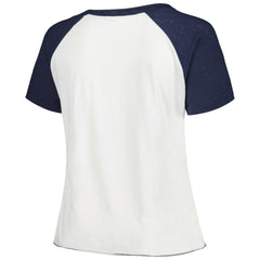 Tampa Bay Rays Soft as a Grape Women's Plus Size Baseball Raglan T-Shirt - MLB T-shirts