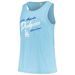 Los Angeles Dodgers Soft as a Grape Women's Plus Size Curvy High Neck Tri-Blend Tank Top - MLB Tanks
