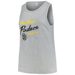 San Diego Padres Soft as a Grape Women's Plus Size Curvy High Neck Tri-Blend Tank Top - MLB Tanks
