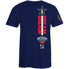 New Orleans Pelicans FISLL x Black History Collection Unisex T-Shirt - Navy shop | NBA