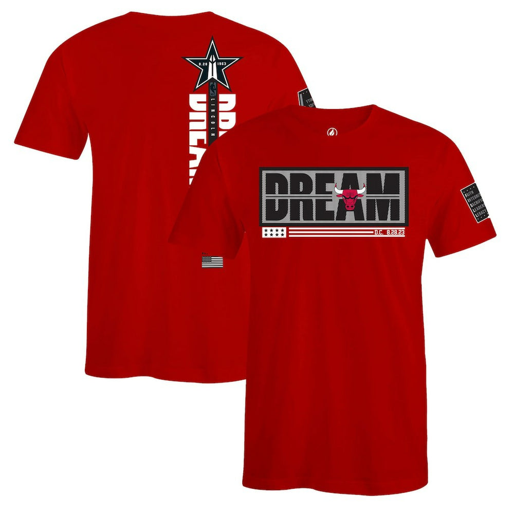 Chicago Bulls FISLL x Black History Collection Unisex T-Shirt - Red outlet | NBA
