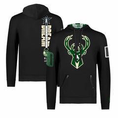 Milwaukee Bucks FISLL x Black History Collection Unisex Pullover Hoodie - Black outlet | NBA