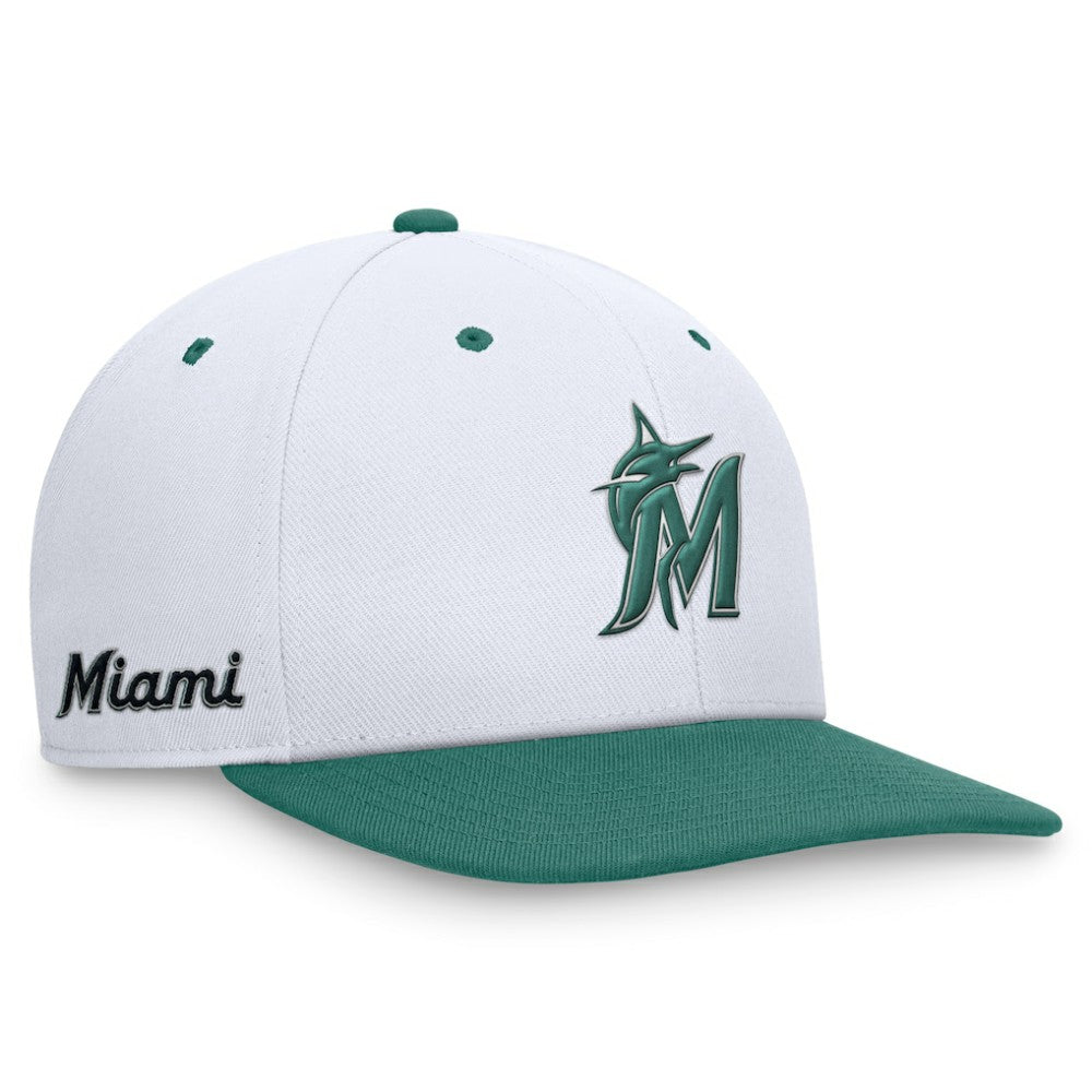 Miami Marlins Nike Bicoastal Two-Tone Pro Performance Snapback Hat - MLB Hats