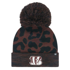 Cincinnati Bengals '47 Women's Cacao Cuffed Knit Hat with Pom | NFL Online