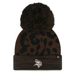 Minnesota Vikings '47 Women's Cacao Cuffed Knit Hat with Pom | NFL Online
