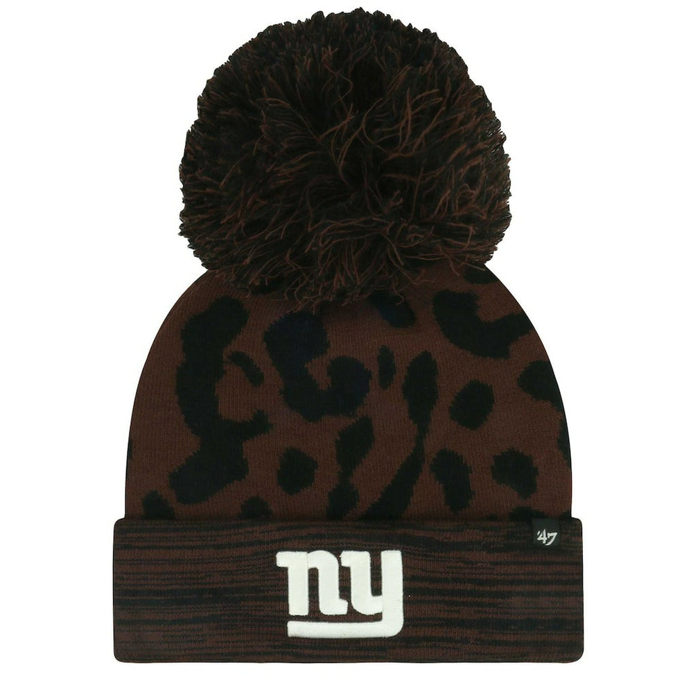 New York Giants '47 Women's Cacao Cuffed Knit Hat with Pom | NFL Near me