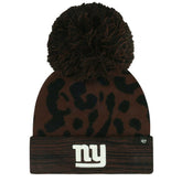 New York Giants '47 Women's Cacao Cuffed Knit Hat with Pom | NFL Near me