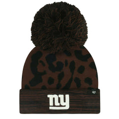 New York Giants '47 Women's Cacao Cuffed Knit Hat with Pom | NFL Near me