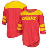Kansas City Chiefs Starter Women's Fullback Tri-Blend 3/4-Sleeve T-Shirt | NFL Online