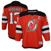 Nico Hischier New Jersey Devils Youth Captain Patch Home Replica Player Jersey - NHL Jerseys
